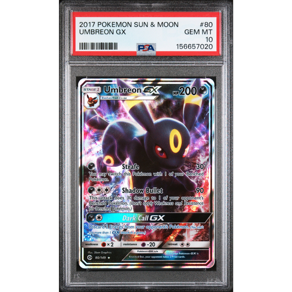 Pokemon Sun & Moon Base Umbreon GX 80/149 PSA 10