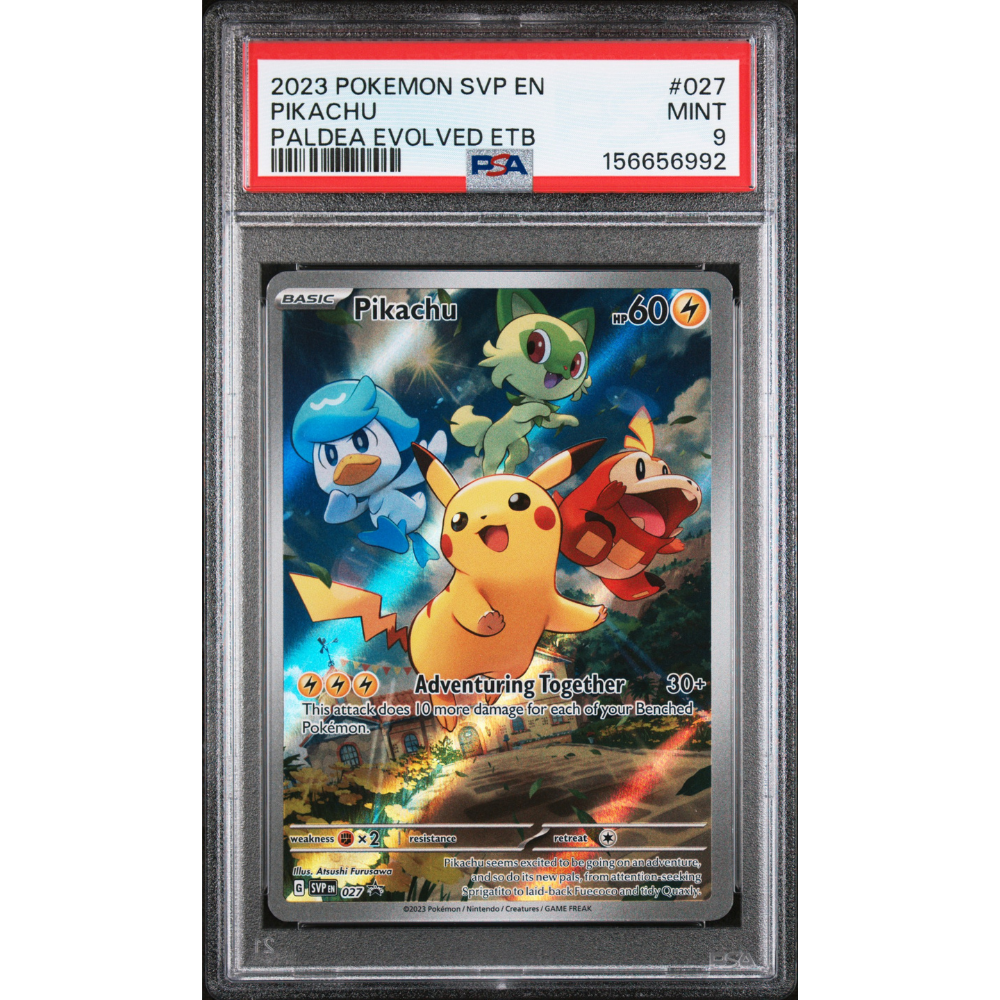 Pokemon SVP EN Paldea Evolved Black Star Promo Pikachu 027 PSA 9
