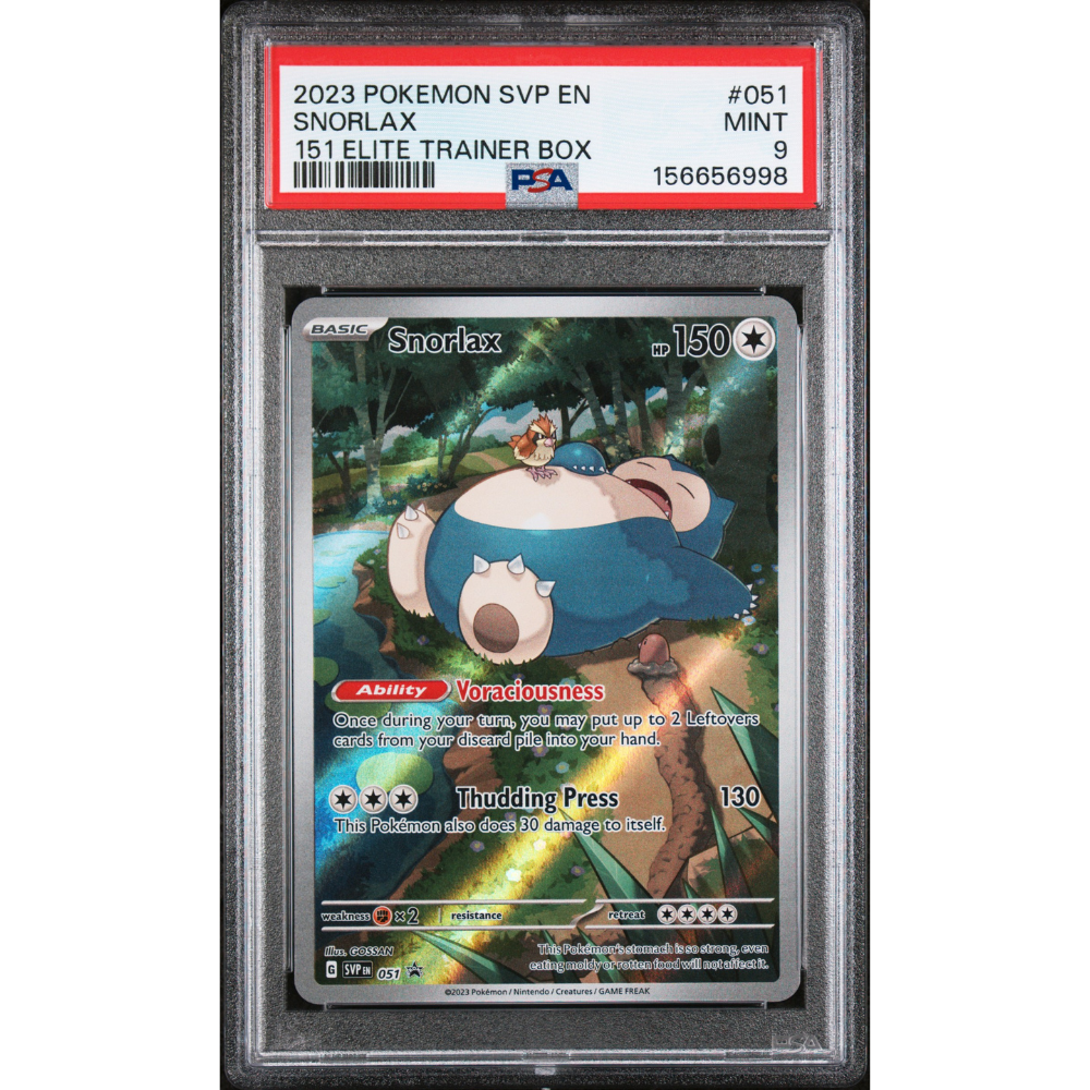 Pokemon SVP EN 151 Elite Trainer Box Black Star Promo Snorlax 051 PSA 9