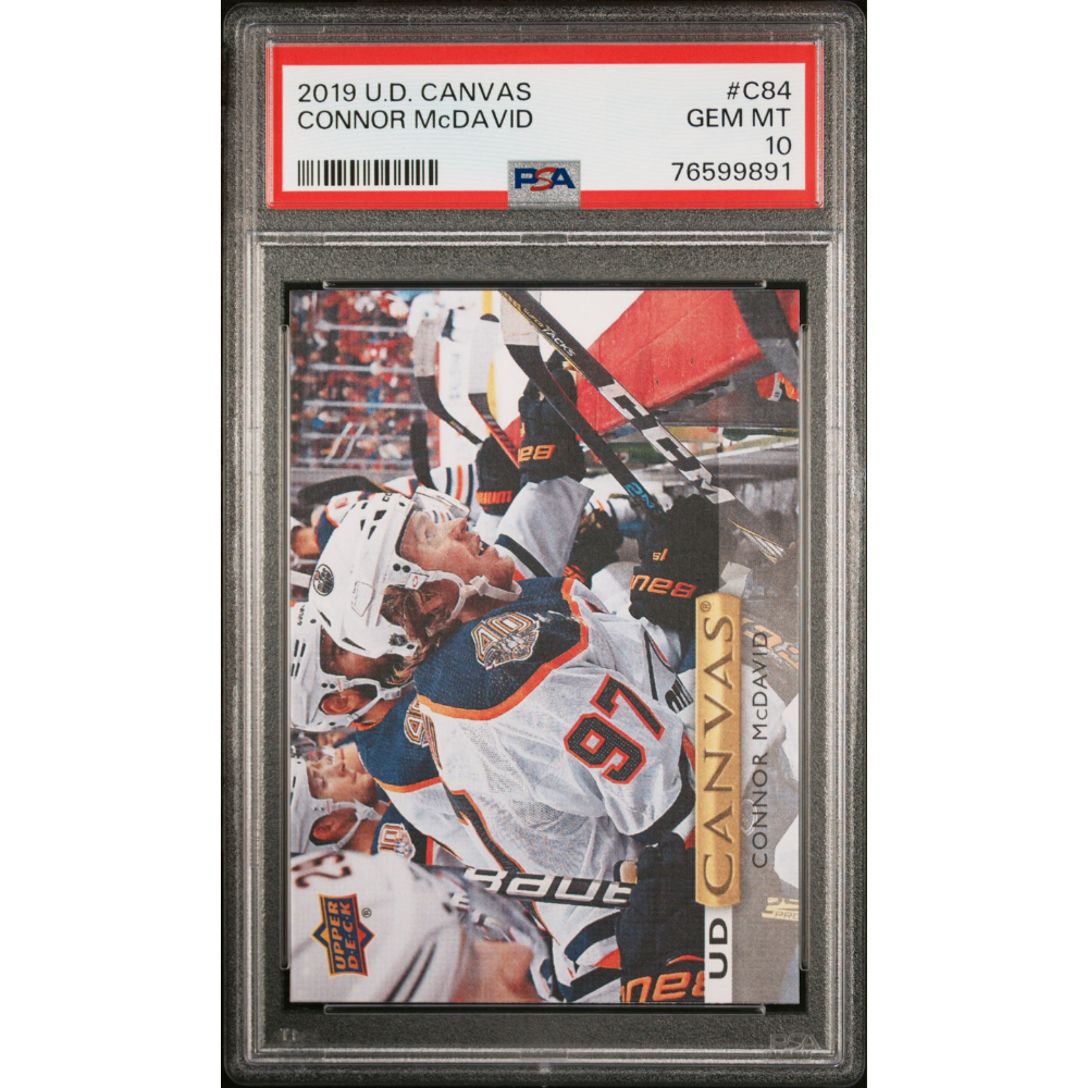 2019-20 Upper Deck UD Canvas #C84 Connor McDavid PSA 10 Edmonton Oilers