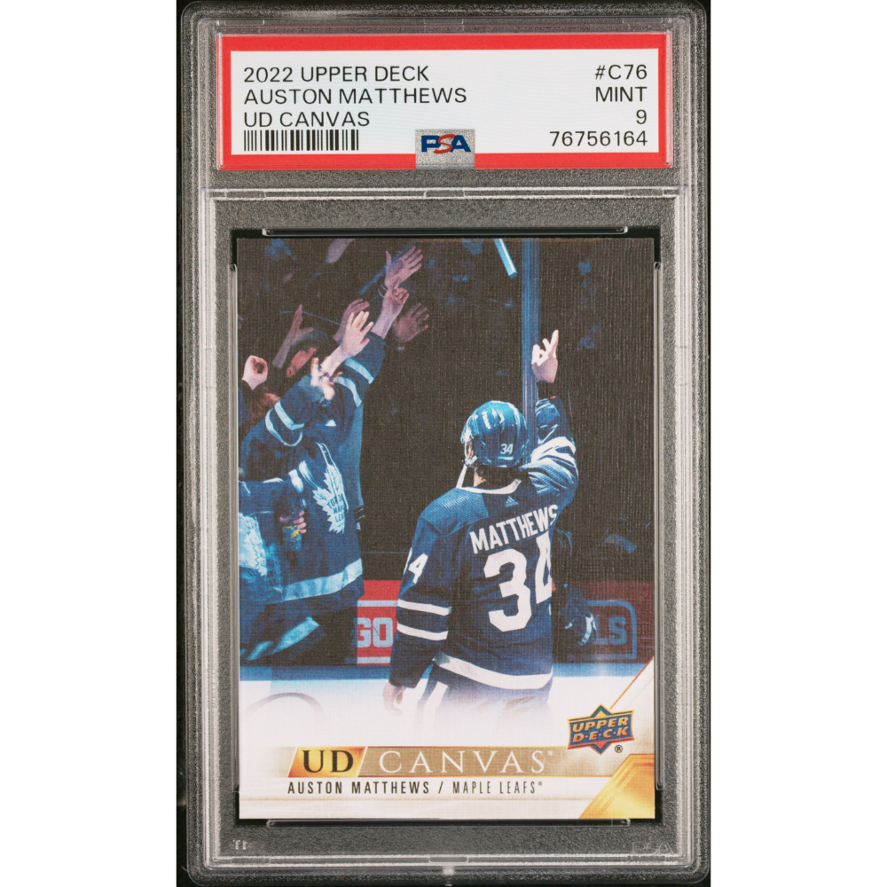 2022-23 Upper Deck #C76 Auston Matthews UD Canvas PSA 9 Toronto Maple Leafs