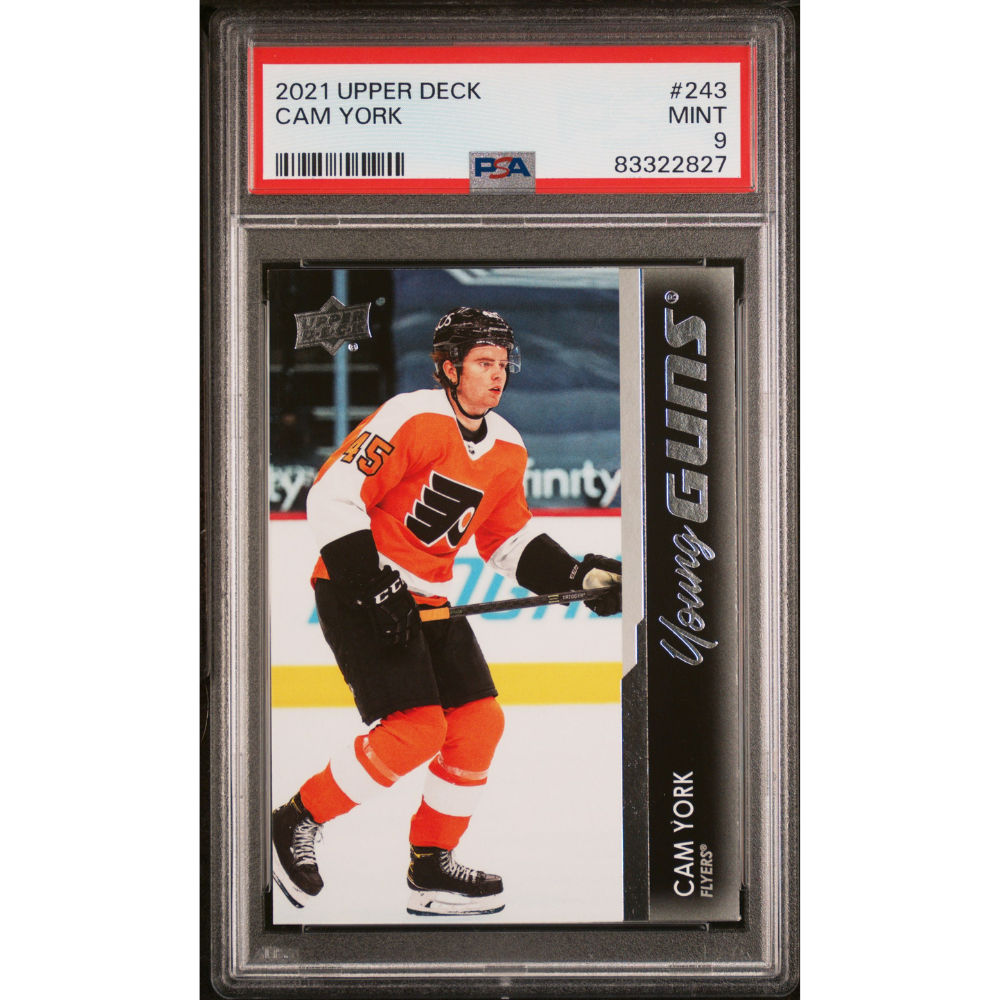 2021-22 Upper Deck #243 Cam York Young Guns PSA 9 Philadelphia Flyers