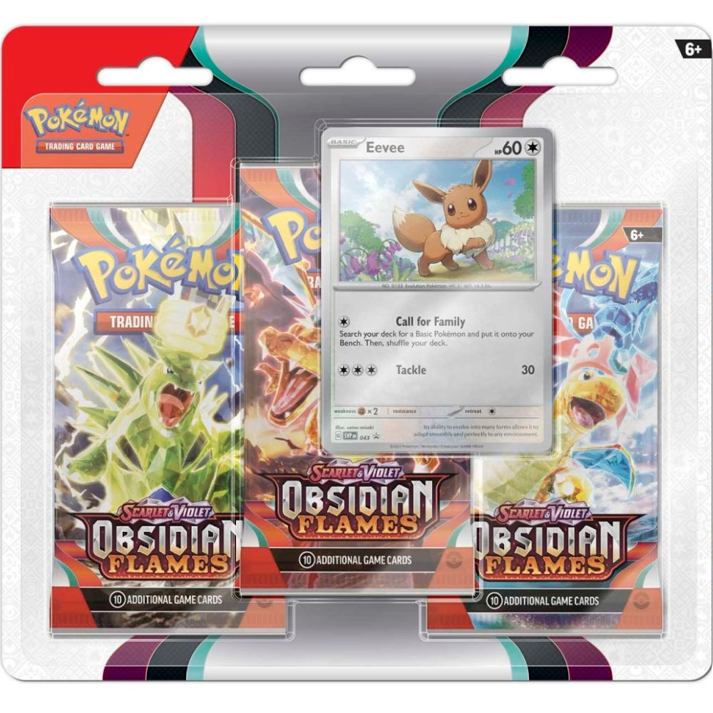 Pokemon - Obsidian Flames 3 Booster Pack Blister - Eevee Promo