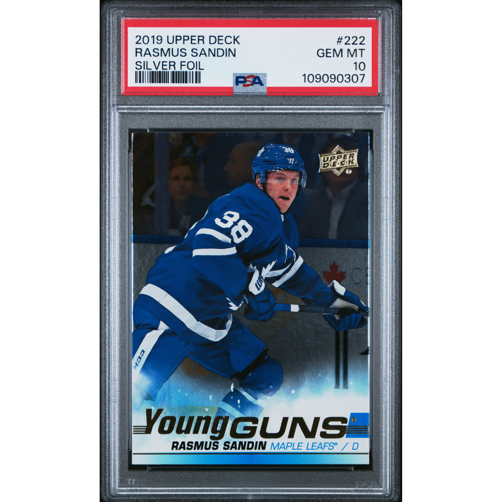 2019-20 Upper Deck #222 Rasmus Sandin Silver Foil PSA 10