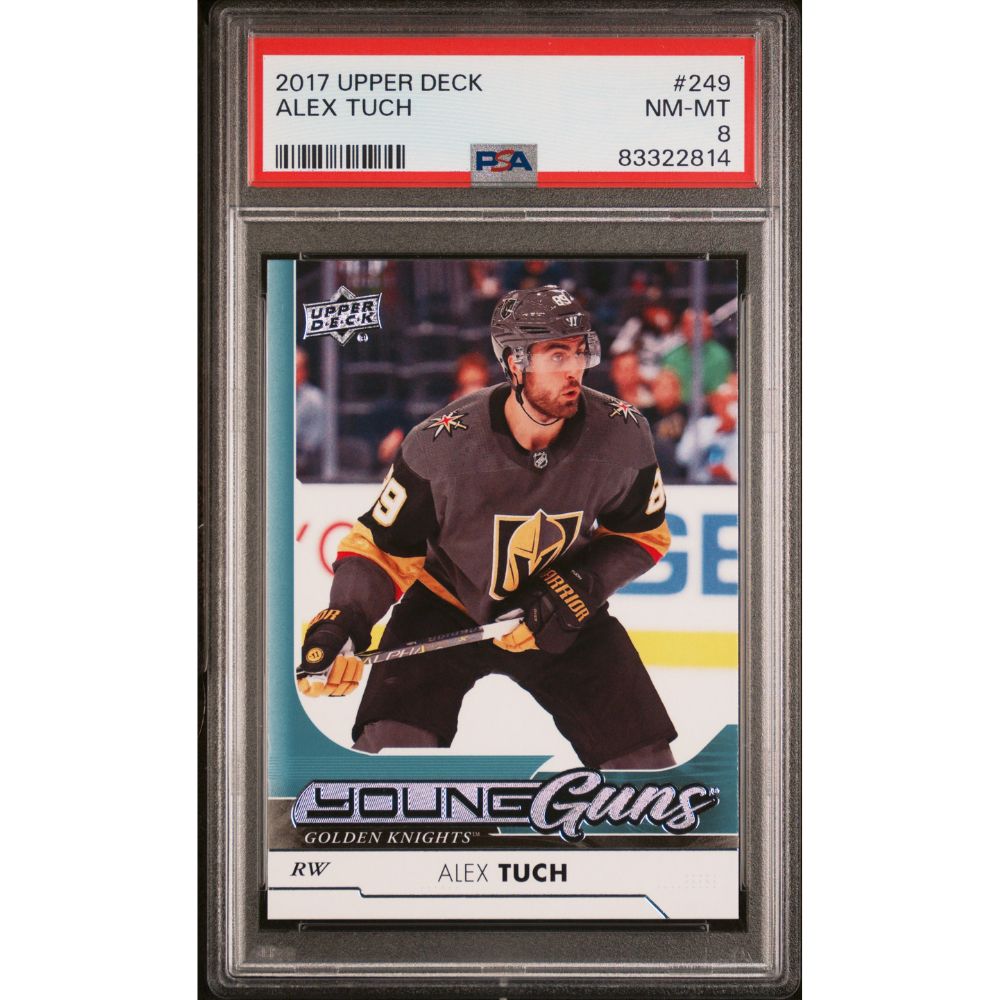2017-18 Upper Deck Young Guns #249 Alex PSA 8 Vegas/Buffalo Sabres