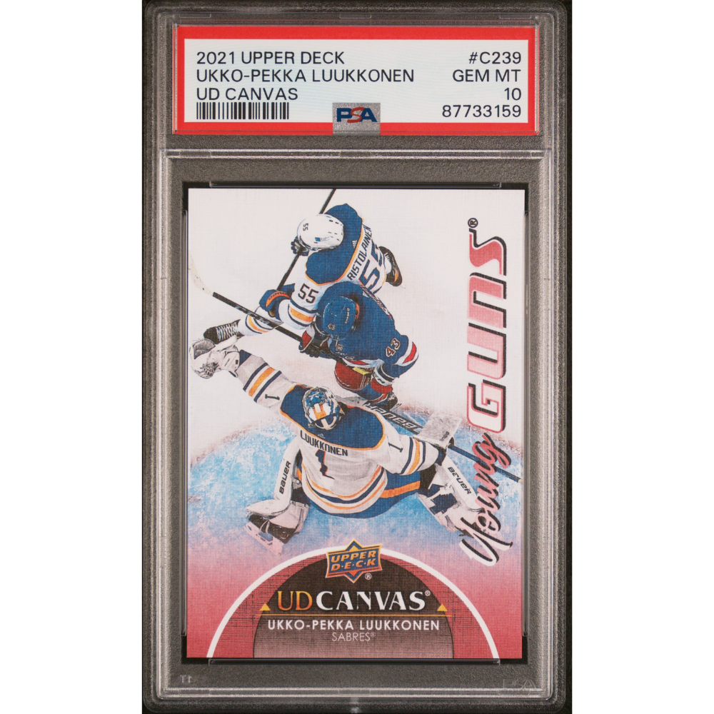 2021-22 Upper Deck #C239 Ukko-Pekka Luukkonen Young Guns Canvas PSA 10