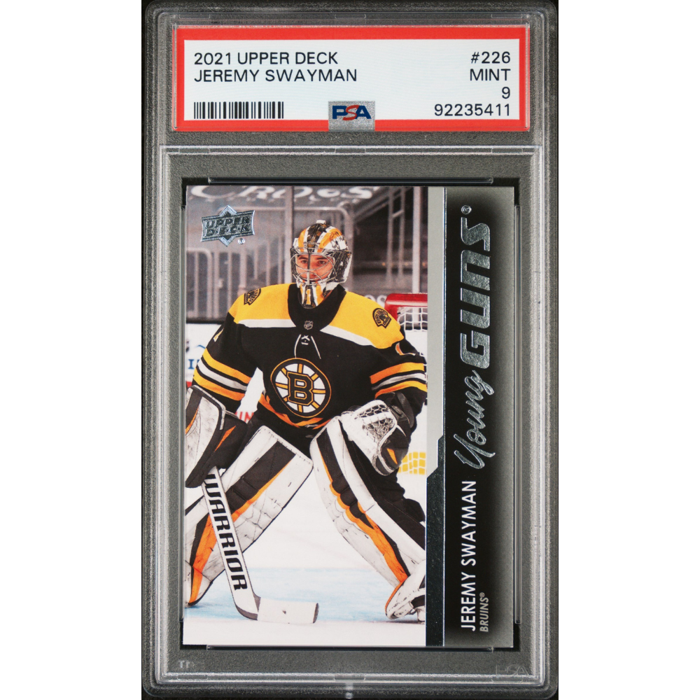 2021-22 Upper Deck #226 Jeremy Swayman Young Guns PSA 9 Boston Bruins
