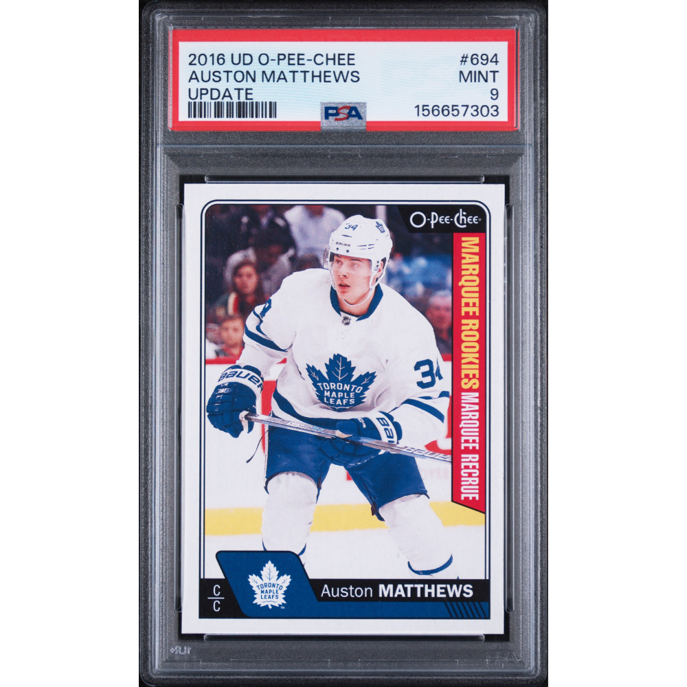 2016-17 OPC #694 Auston Matthews Marquee Rookies Update PSA 10 Toronto Maple Leafs
