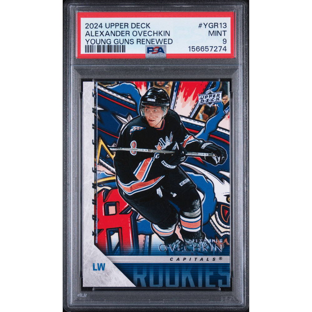 2024-25 Upper Deck #YGR13 Alexander Ovechkin Young Guns Renewed PSA 9 Washington Capitals